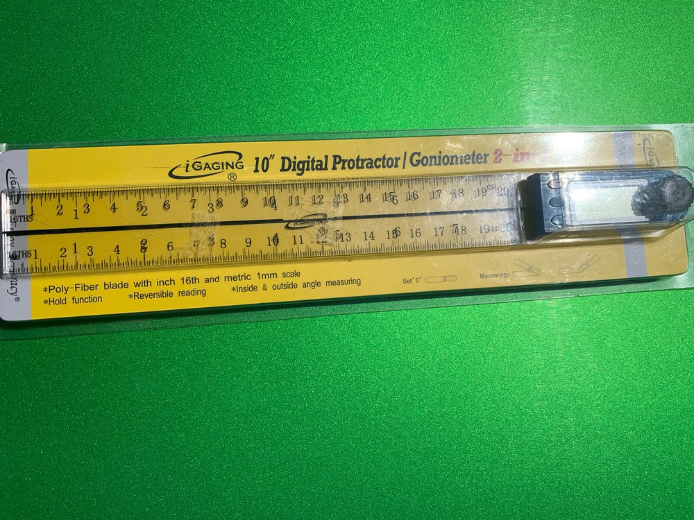 Igaging360 DEGREE PLASTIC DIGITAL GONIOMETER, 10″ LENGTH-DIGITAL PROTRACTOR