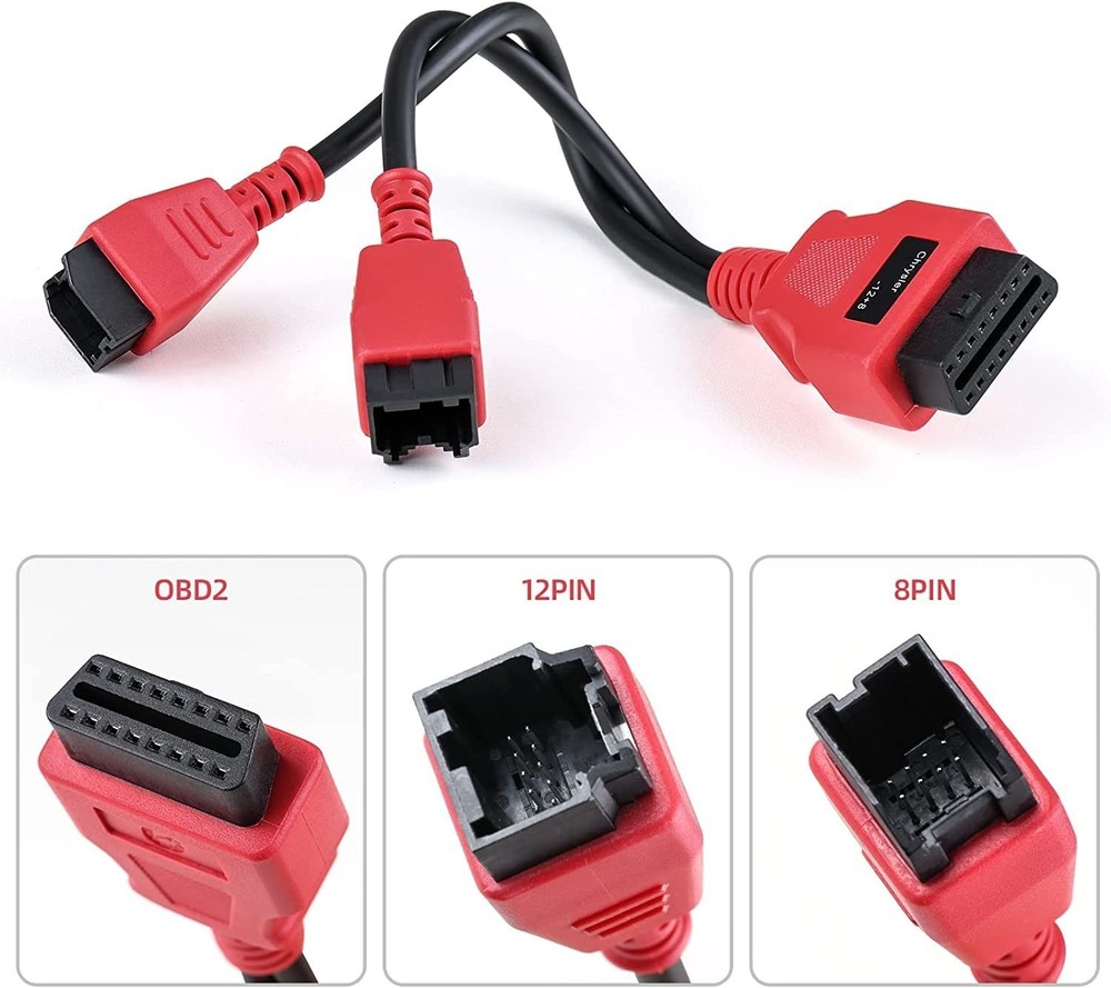 Chrysler 12+8 Programming Cable Connector - Autel Adapter for Easy Diagnostics