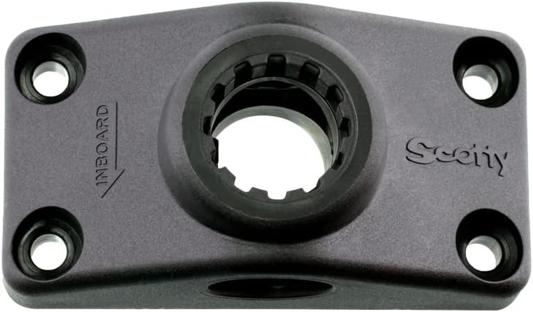 Scotty #241-BK Side Deck Mounting Bracket (Black) Small, Black