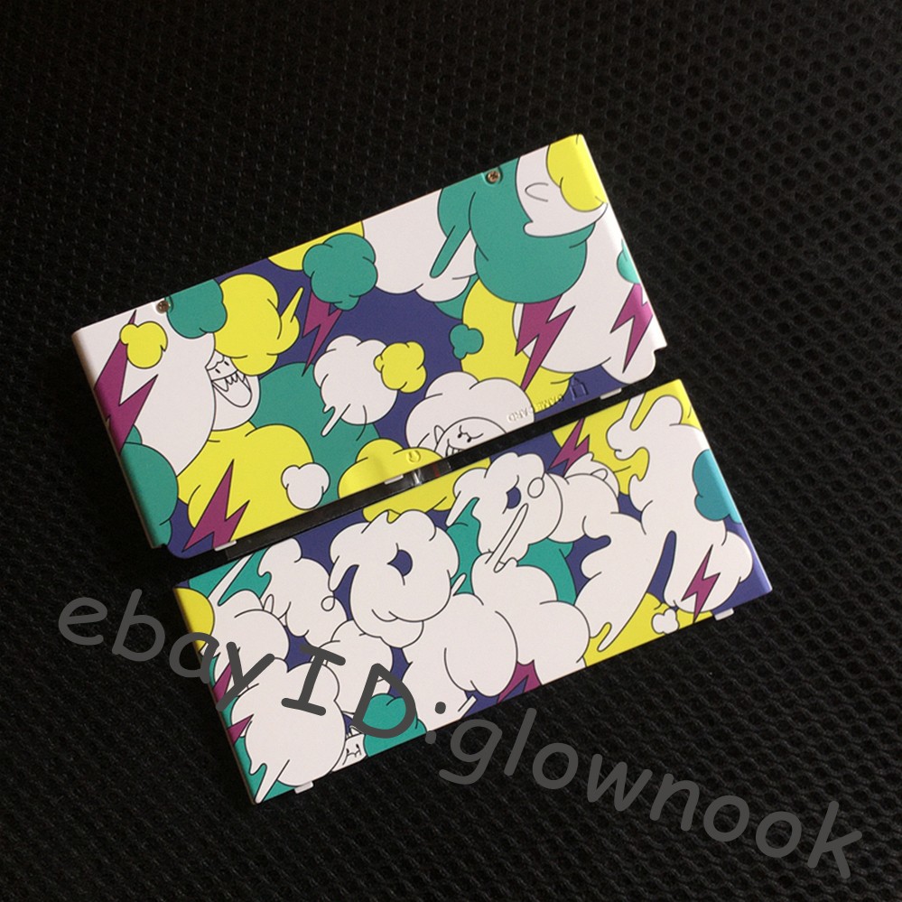 Nintendo New 3DS Replacement Housing Shell - Pastel Cartoon Cloud & Lightning