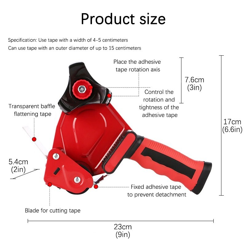 Packing tape dispenser gun 3 inches, used for transportation, carton sealing