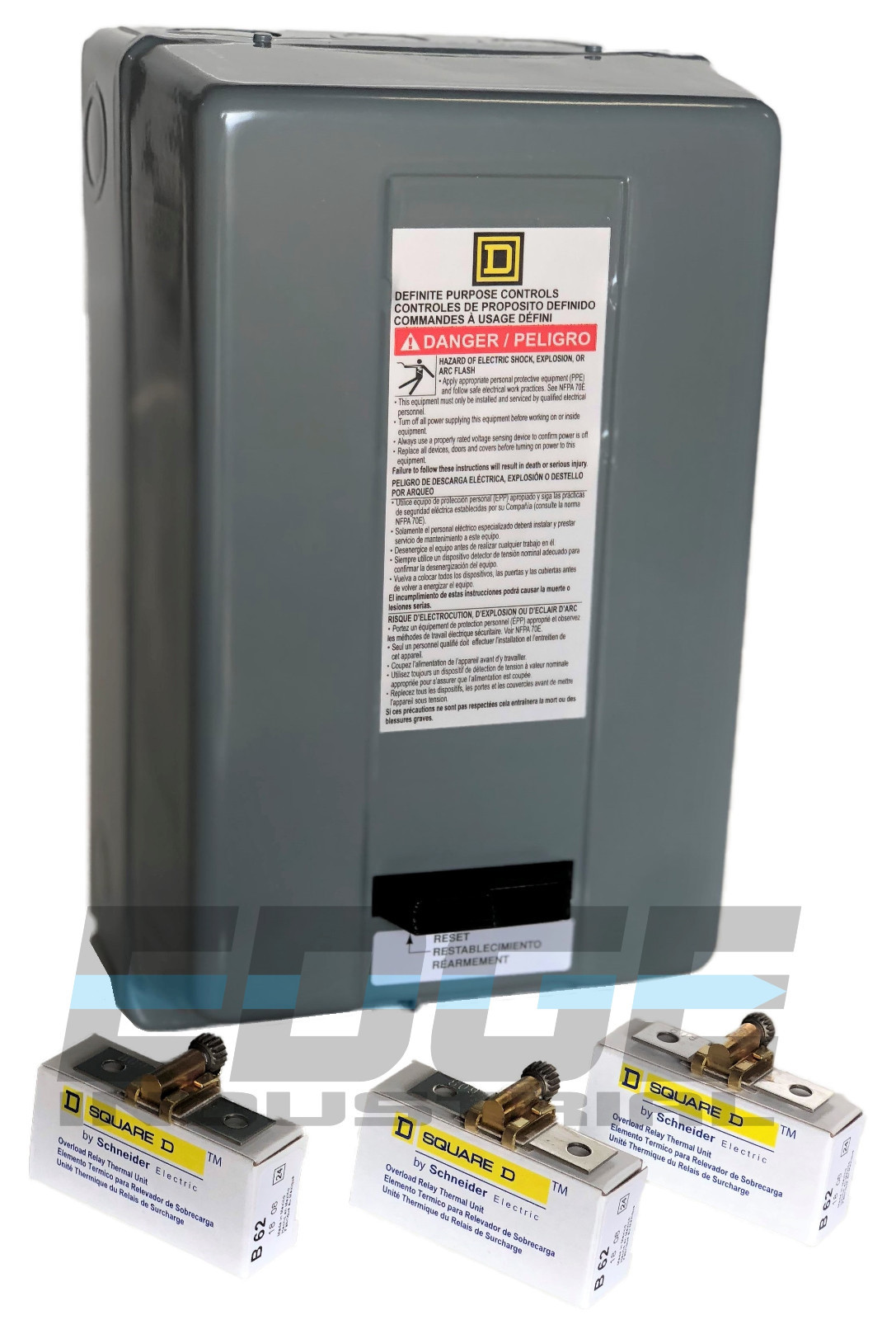 SQUARE D ELECTRIC MAGNETIC MOTOR STARTER CONTROL 10HP 3PH 230V 8911DPSG33V09