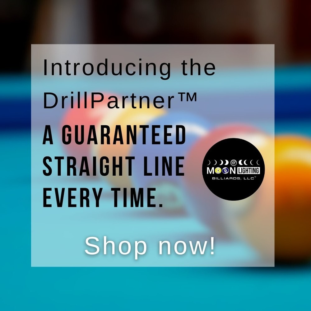 Pool billiards training device drill set up, great gift! The DrillPartner!