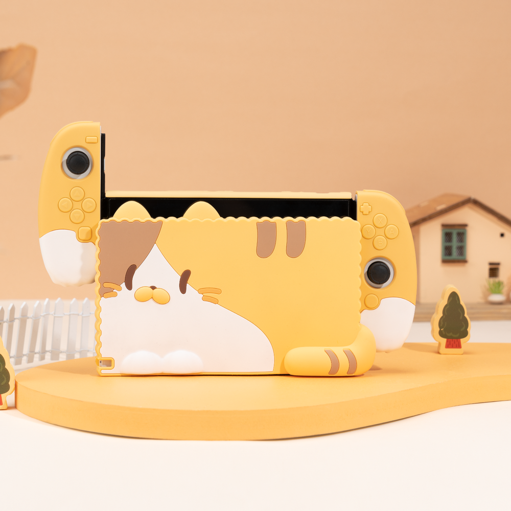 GeekShare Nintendo Switch Oled Protective Case Shell Cat Jo Jo Ergonomic Design