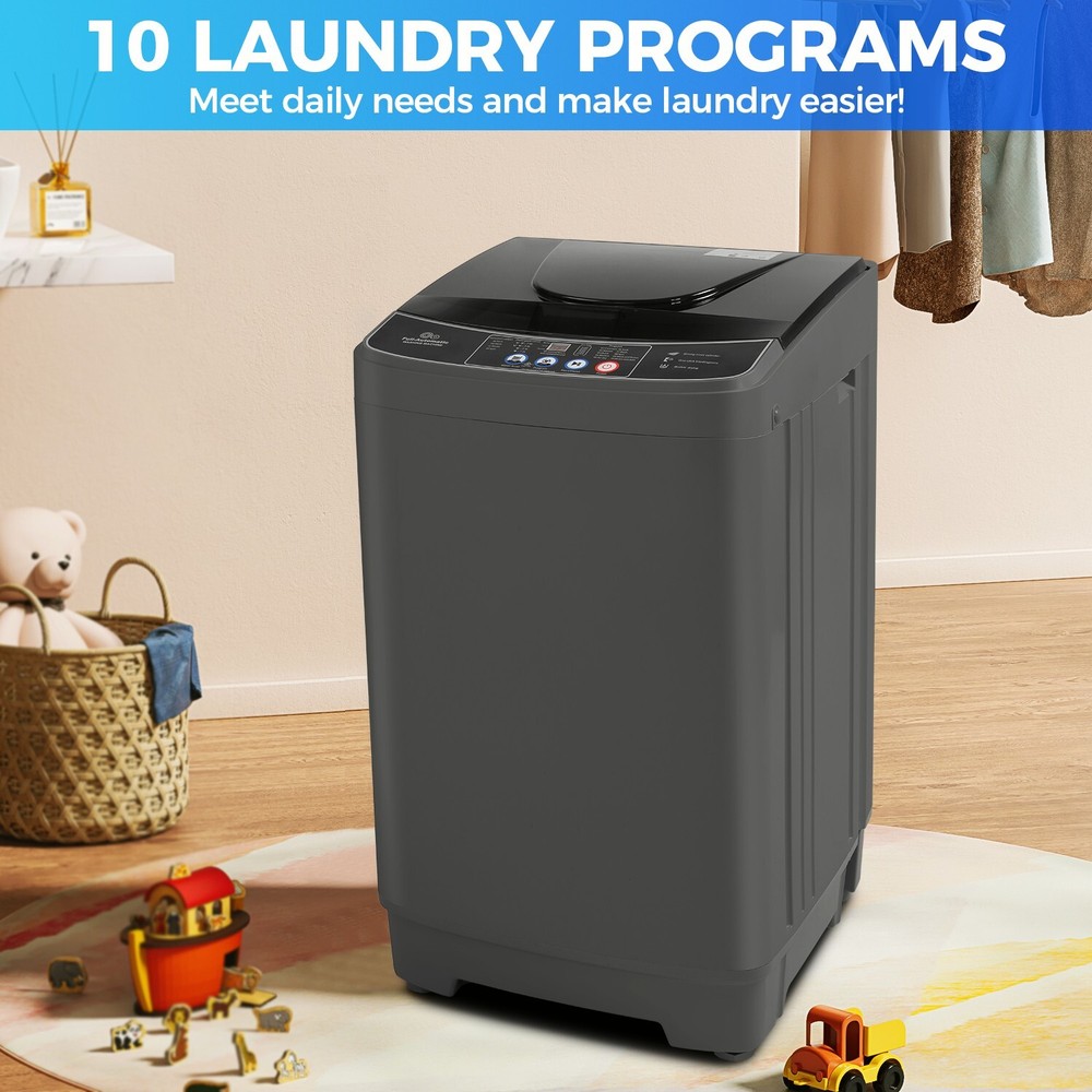 Portable Washing Machine 15.6Lbs Full Automatic Laundry Small Washer Machine New