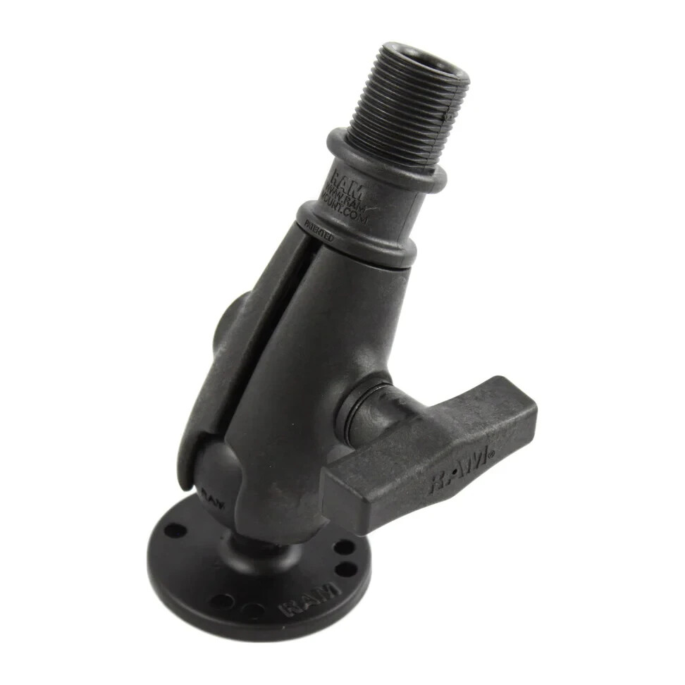 RAM Drill-Down C-Ball Mount for VHF Antenna with 1"-14 Threaded Post RAM-112U