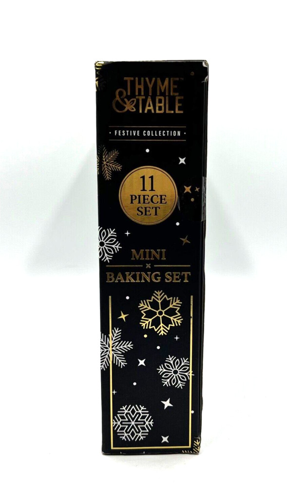 Thyme & Table Mini Kitchen Gold Mini Set Whisk Spatula Mini Loaf Pan Cupcake