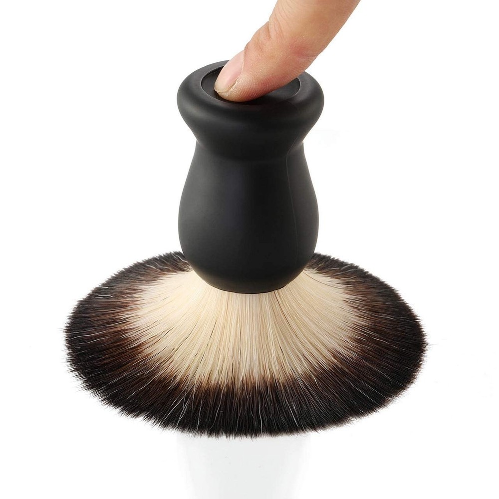 Shaving Brush Set with Black Solid Wood Handle Shaving Kit for Men Includes S...