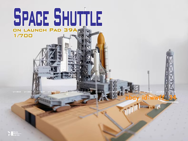 1/400 39A Space Shuttle Launch Site 3D Printed Painted Model Finished