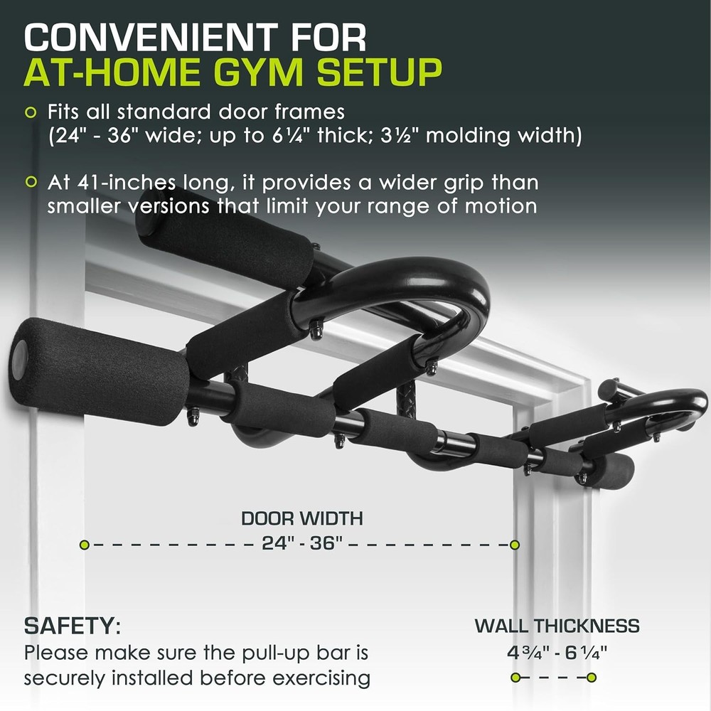 Multi-Grip Pull Up Bar for Full-Body Strength – Easy Install & 300 lb Capacity