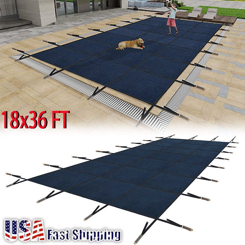 18x36 ft Pool Safety Cover Rectangular Inground Swimming Pool Winter Cover