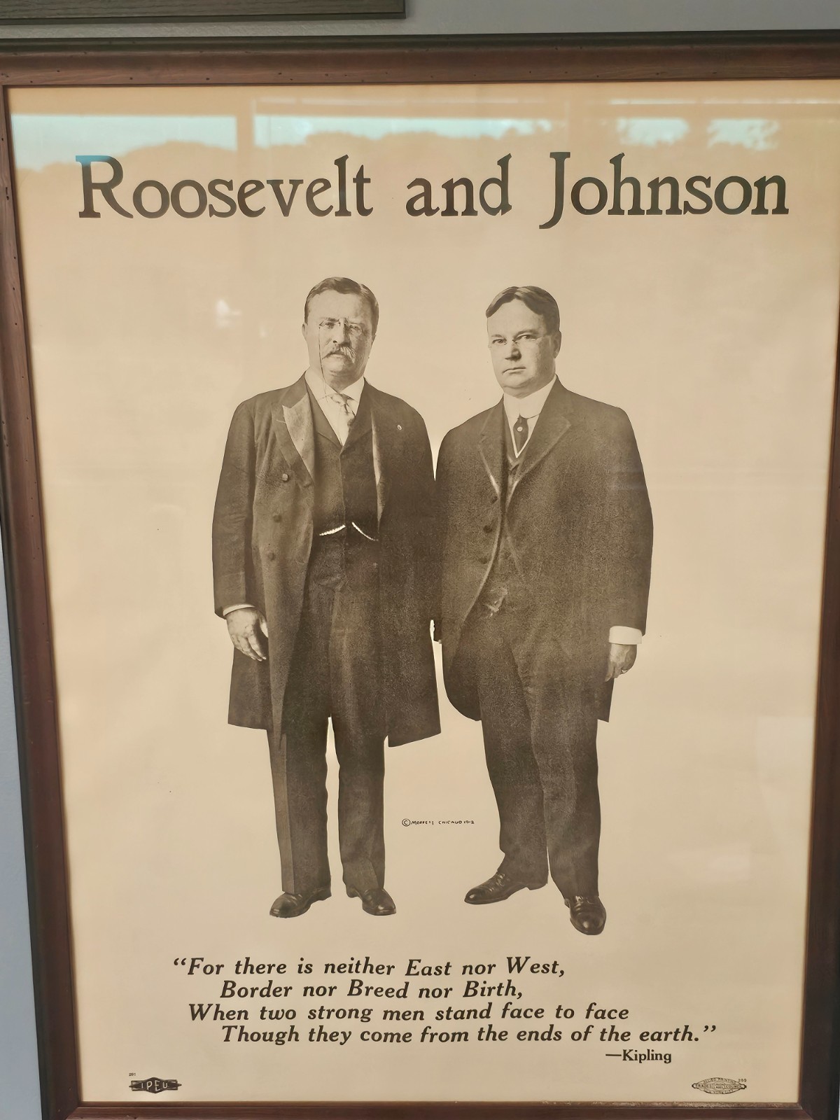 1912 Roosevelt-Johnson Campaign Poster Framed