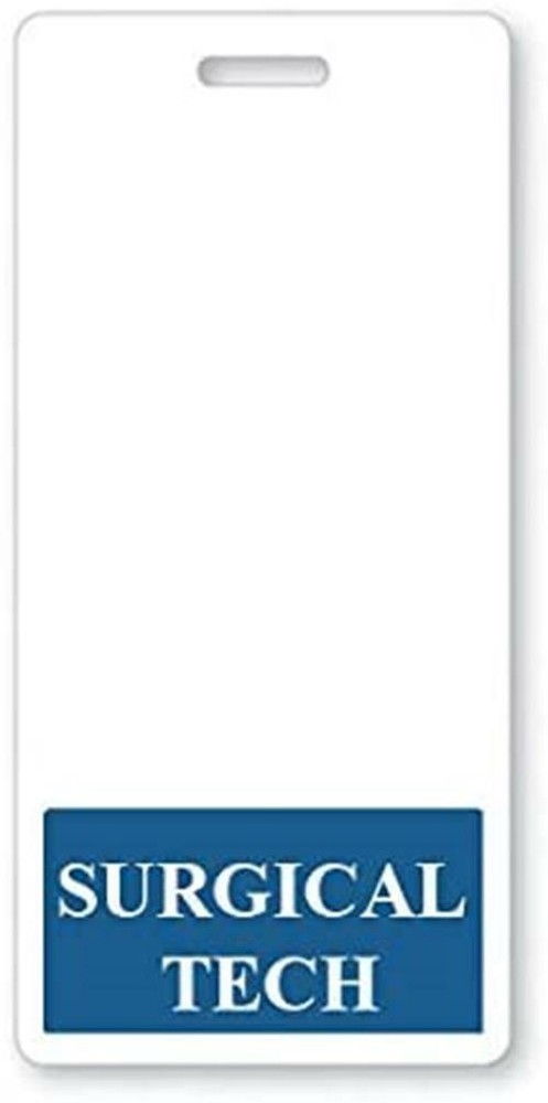 SURGICAL TECH Badge Buddies - Vertical - ID Card Buddy for Surgery Technicians