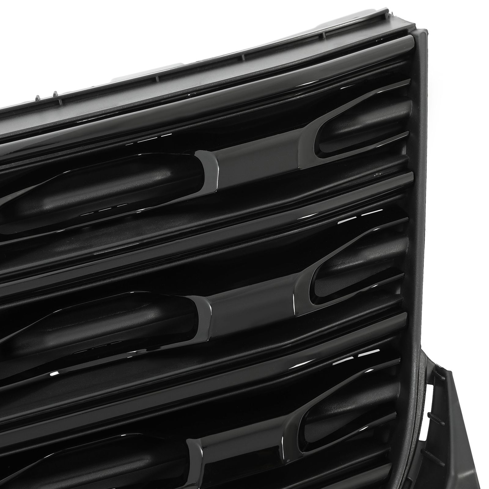 For Ford Explorer 2016 2017 Front Bumper Upper Grille Glossy Black Painted