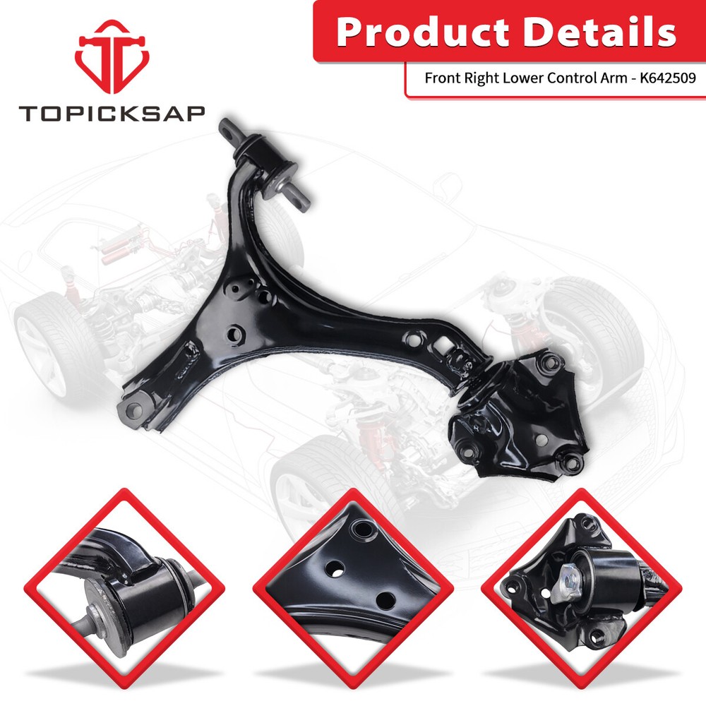 Front Passenger Side Right Lower Control Arm For 2013-2017 Automatic Accord