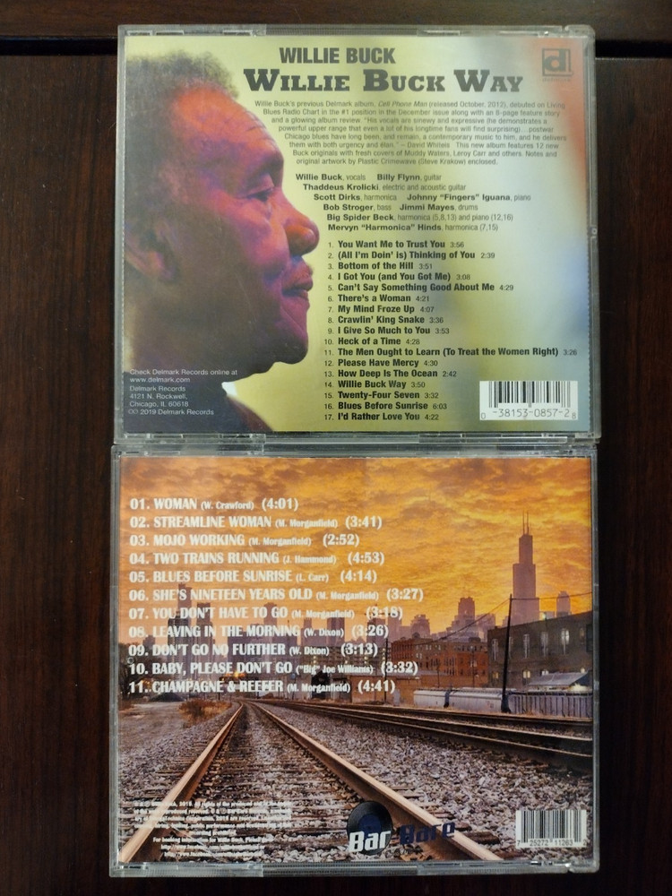 Willie Buck Signed 2 CD Lot Chicago Blues