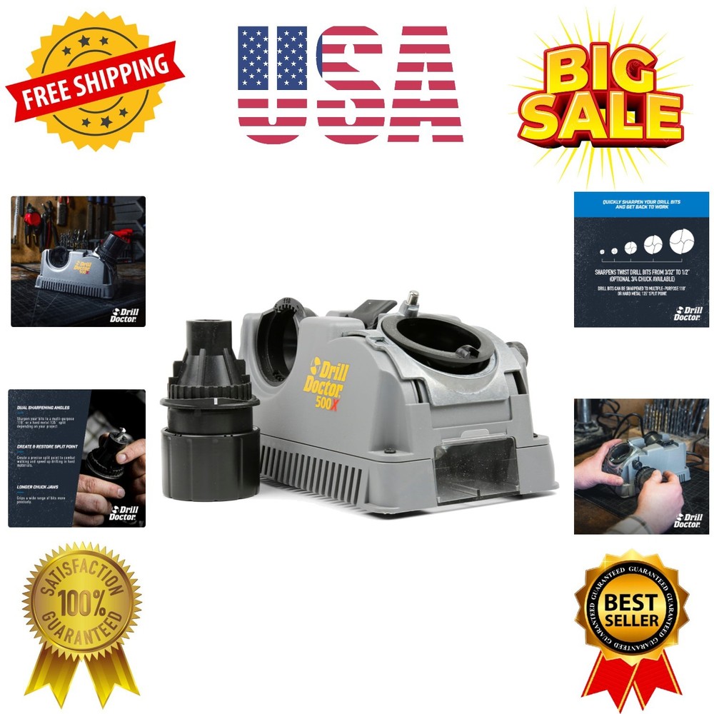 Twist Drill Bit Sharpener - 3/32" to 1/2" - Electric Sharpener - High Speed &...