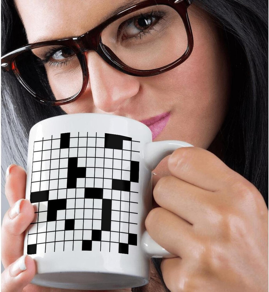 Crossword Pattern, Magic Transforming Mug, 11-Ounce