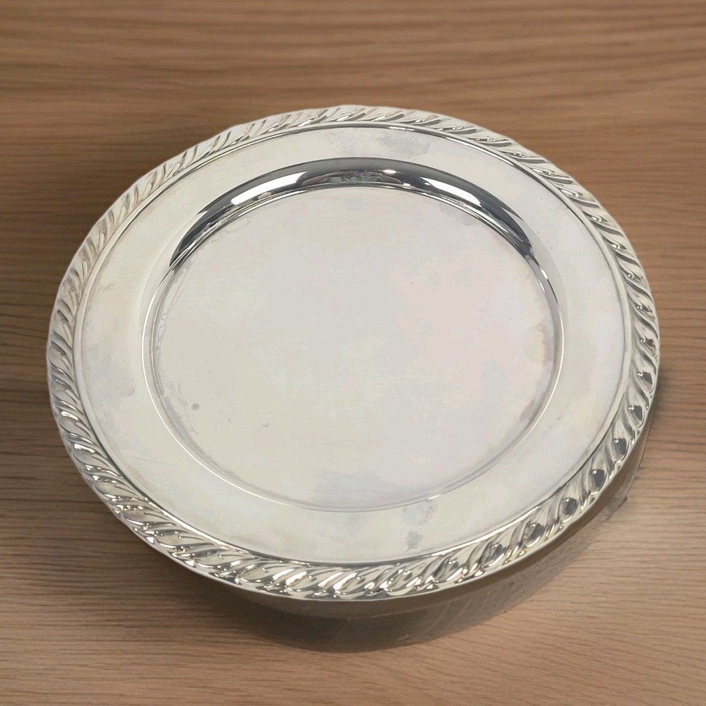 Vintage Oneida Round Silver Plated Platter Tray 5.75"