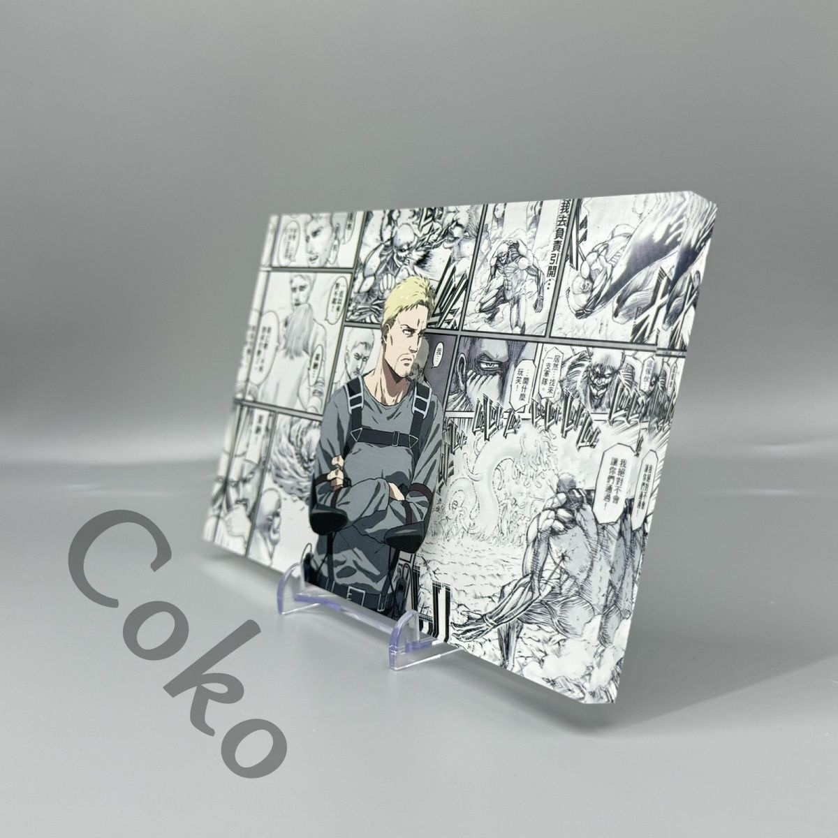 Display Stand Attack on Titan Acrylic Brick Reiner Braun Anime Standing Sign