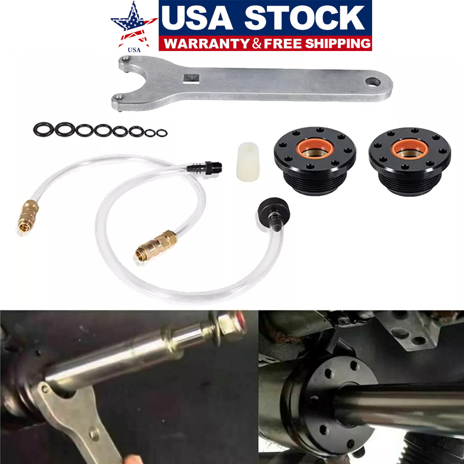 Front Mount Hydraulic Steering Cylinder Seal Kit Bleed Kit for SeaStar HC5345