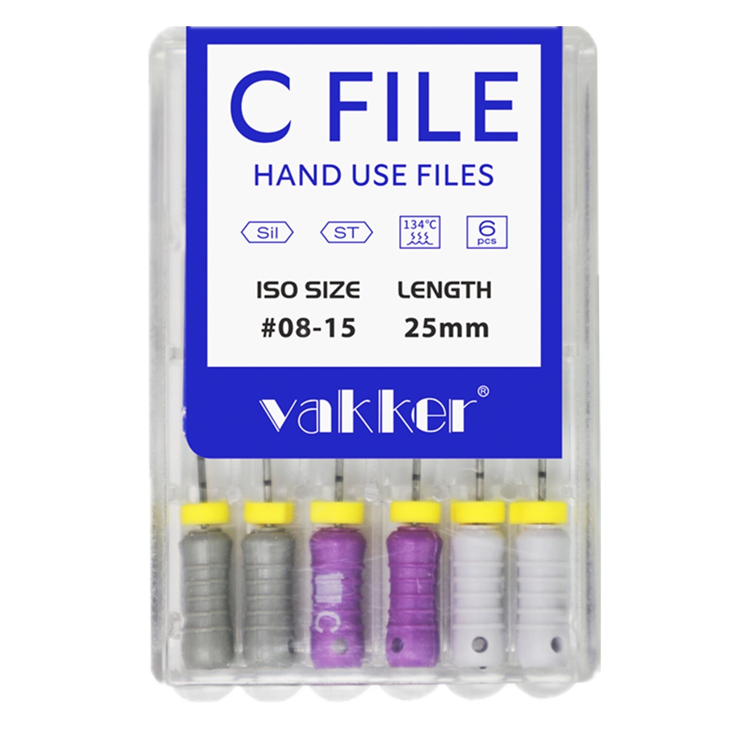 Dental Rotary Endodontic C-Files Stainless Steel C Files for Root Canal #8-15