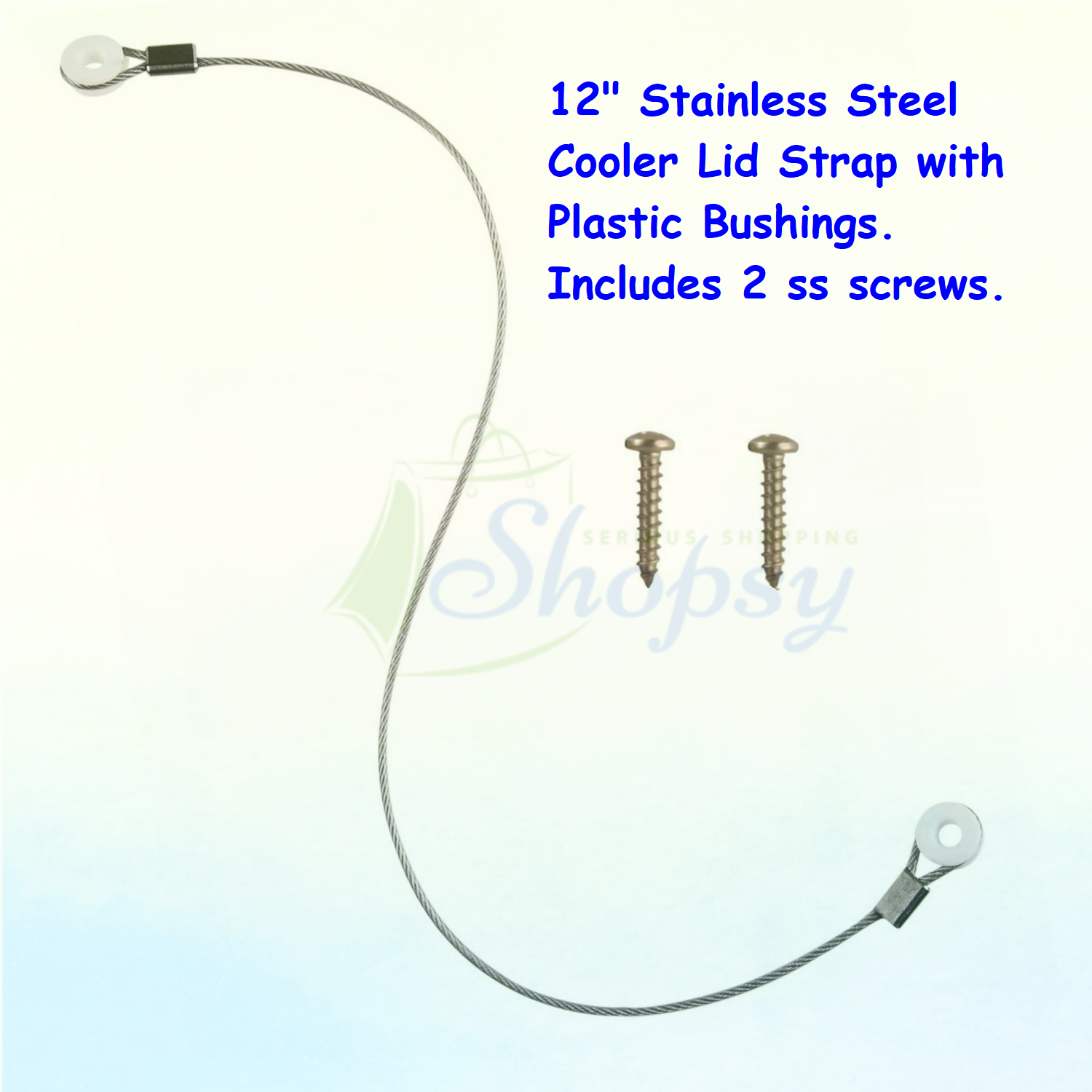 Igloo 12" Heavy Duty Stainless Steel Replacement Lid Strap Cable Coleman Cooler