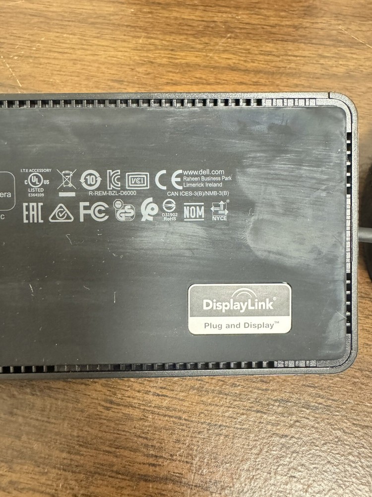 Dell Docking Station D6000 With Power Cord