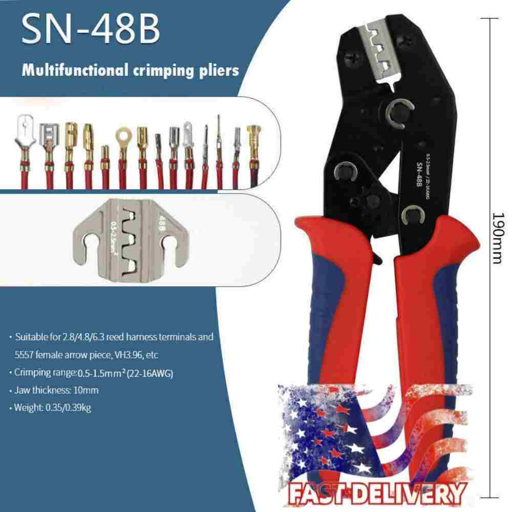 SN-48B Crimper Plier Crimping Tool Wire  Cable Connectors Electrical Terminals
