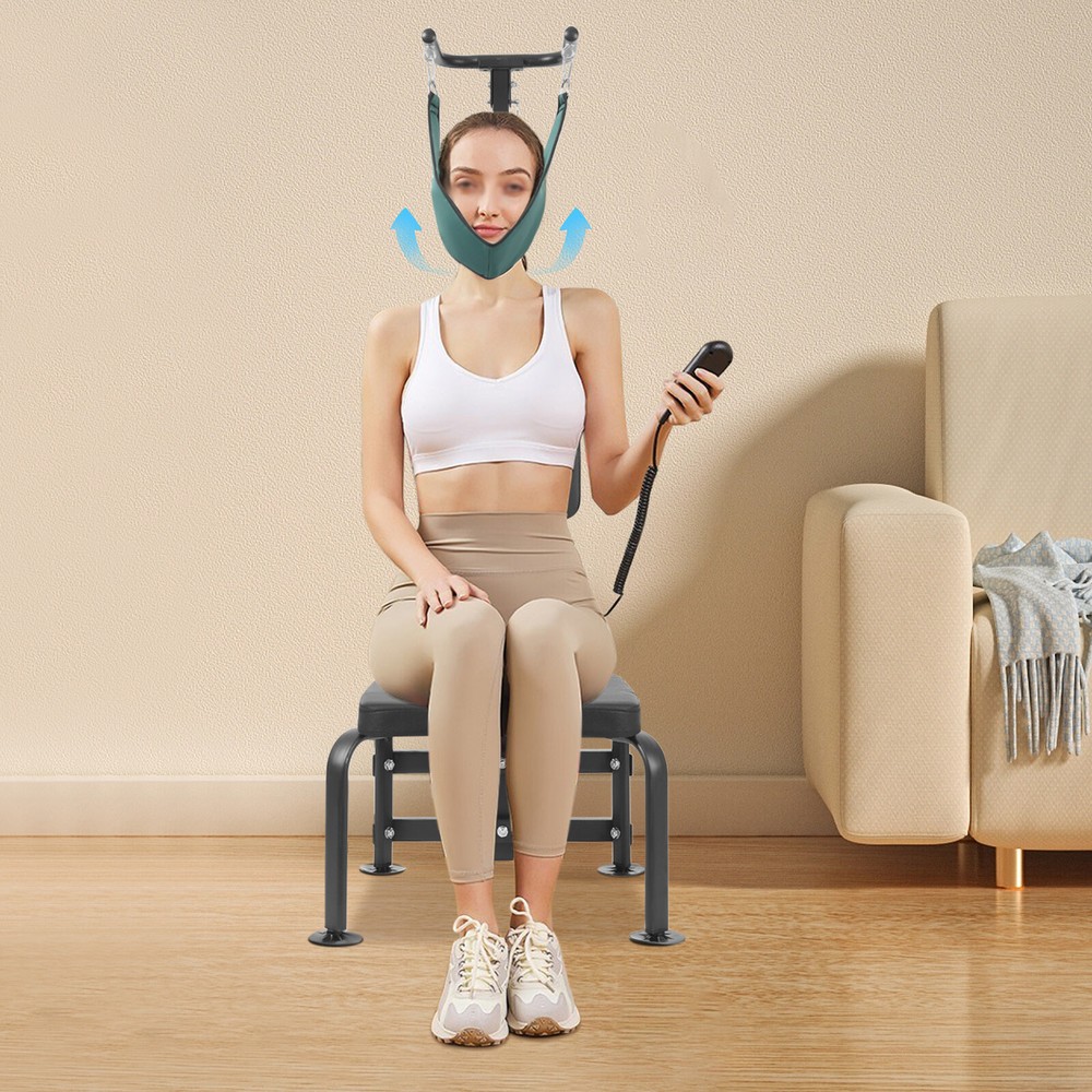 Neck Stretcher Cervical Traction Device Stretching Training Equipment 6000N