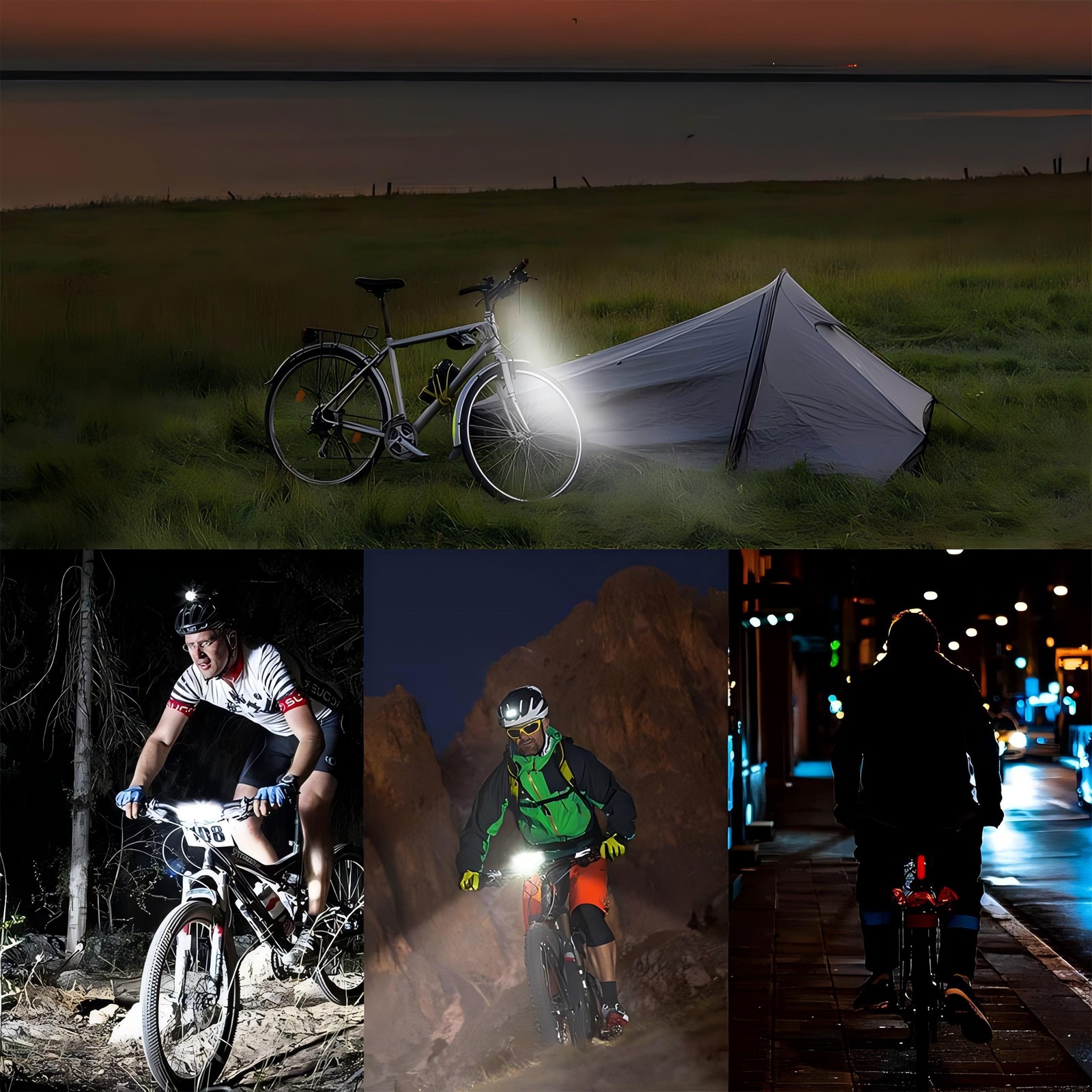 Super Bright LED Bike Light USB Rechargeable Bicycle Front Headlight Waterproof