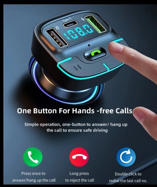 Wireless Bluetooth FM Transmitter Car Charger