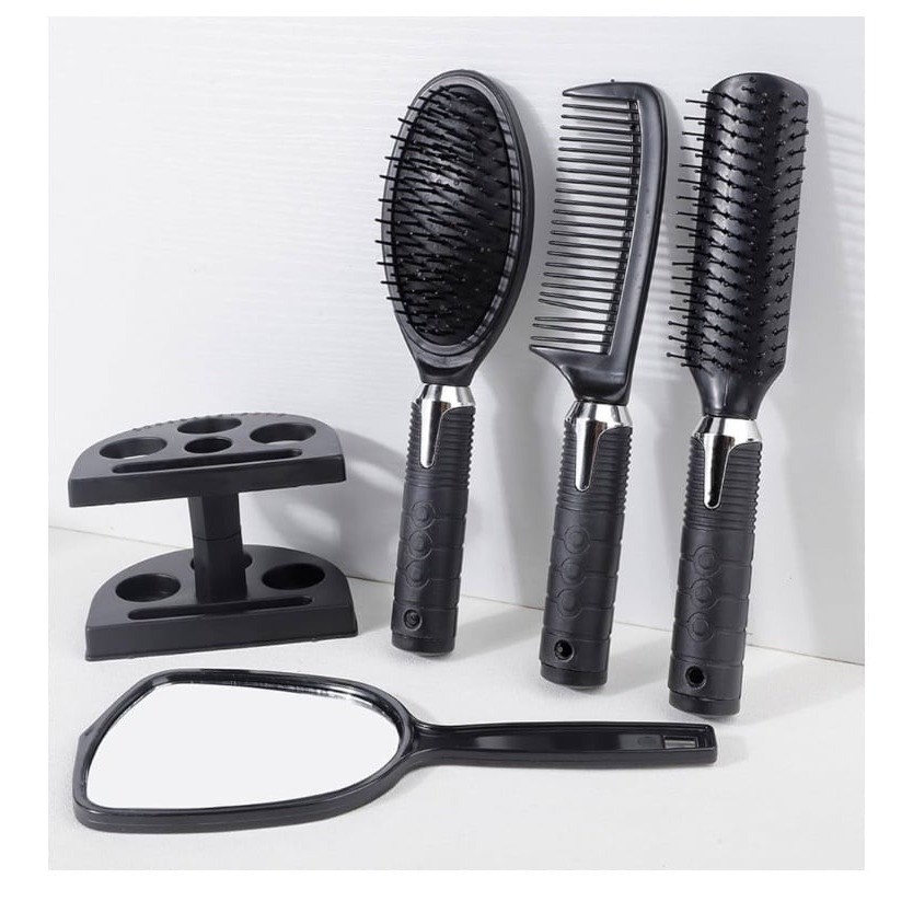 5pcs Pieces Detangling Styling Comb Set & Base