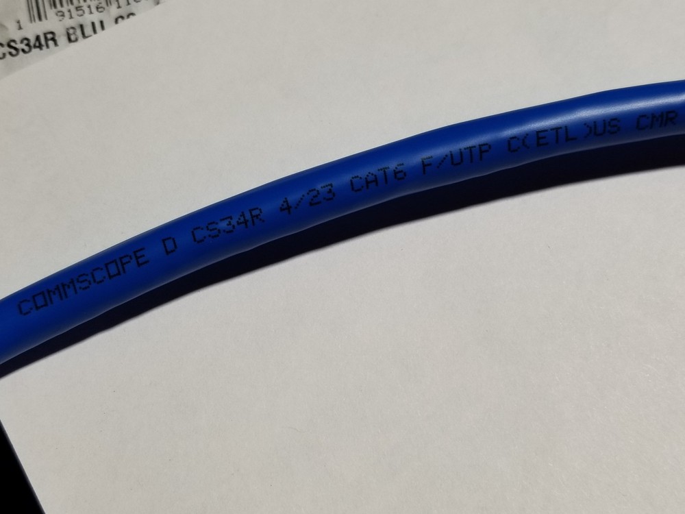 Commscope CS34R 23/4P Cat6 F/UTP WebTrak Riser Shield Network Cable Blue /100ft