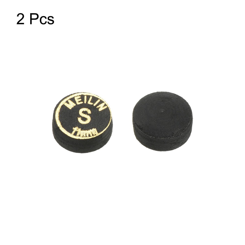11mm Billiard Stick Tips, 2pcs Soft Multiple Layer Billiard Accessories, Black