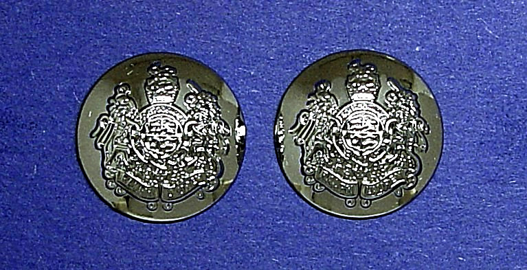 LAUREN RALPH LAUREN Replacement buttons 2 Silve Tone solid metal Pristine Cond.