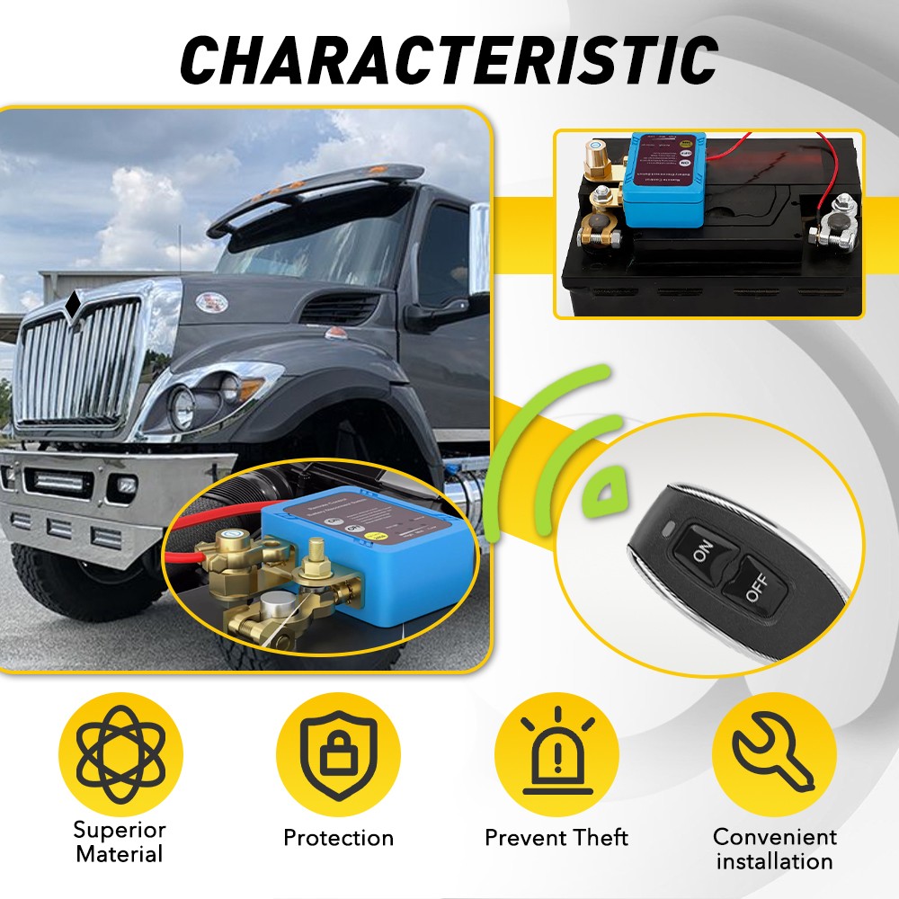 Car Remote Battery Disconnect Switch 12V 240A Battery Kill Switch Auto RVs ATVs