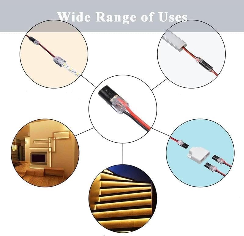 50pcs Double-Wire Plug-in Connector with Locking Buckle, Quick-Clip Fasteners