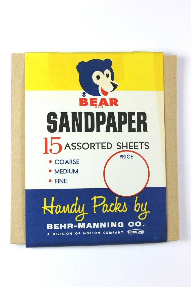 BEHR-MANNING CO. HANDY PACK 15 ASSORTED SHEETS COARSE-MEDIUM-FINE SANDPAPERS
