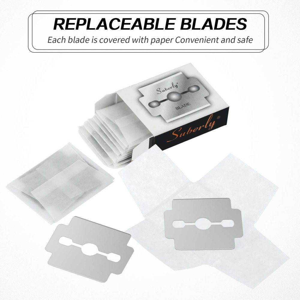 Mudder 120 Pieces Callus Shaver Replacement Blades Corn Plane Silver