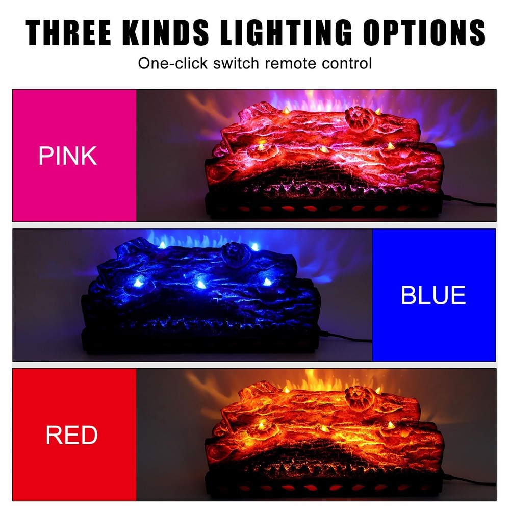 Electric Fireplace Log Realistic Flame Effect Candle LED Flame Light USB Powered