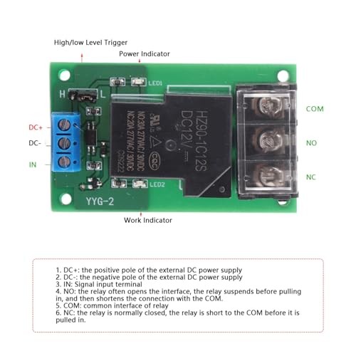 High Power Relay Module 30A 2PCS with Optocoupler Isolation for Industrial
