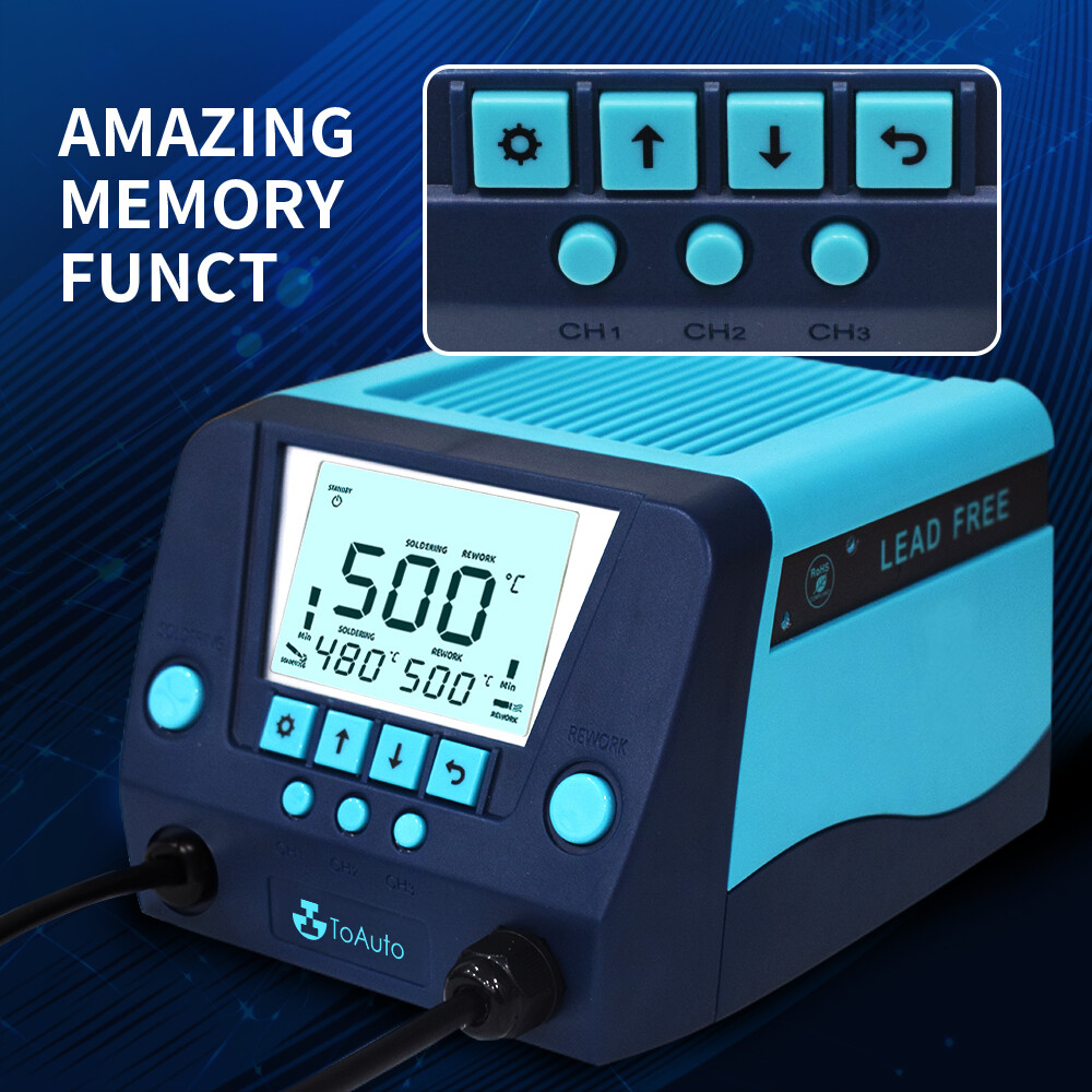 2in1 110V Soldering Iron Rework Station Kit Hot Air Gun SMD Welding Repair Tool