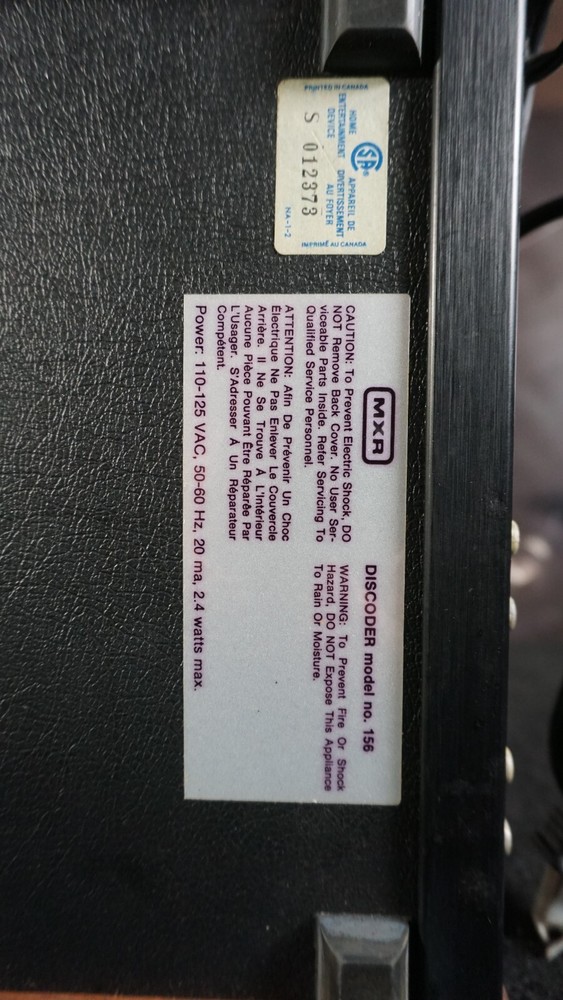 MXR Discoder Model Number 156