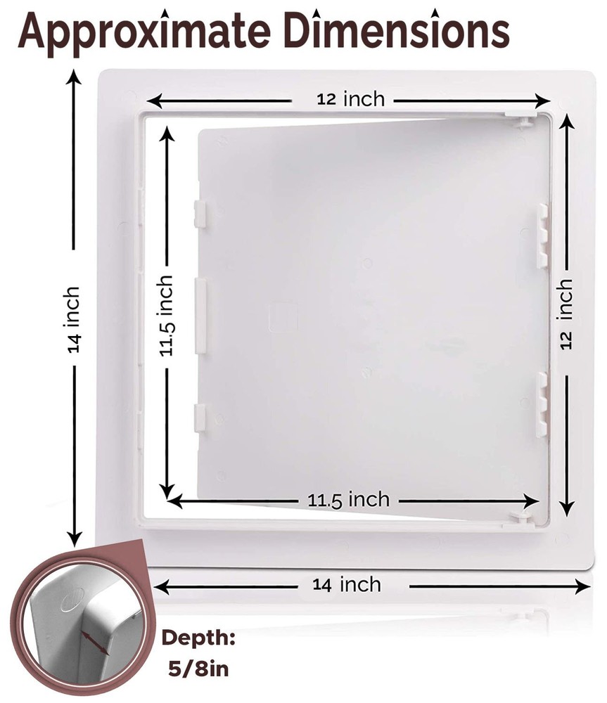 Morvat 12x12 Access Panel with Hinged Door for Drywall & Ceiling, 2 Pack