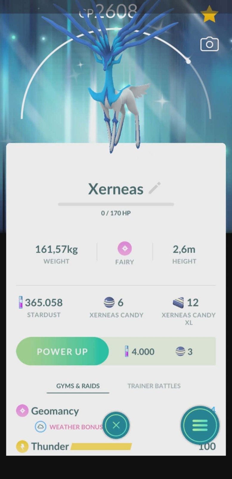 Pokemon Shiny Xerneas - Kalos GO Tour 2026 background (Tr.a.d.e 20k or P.T.C)