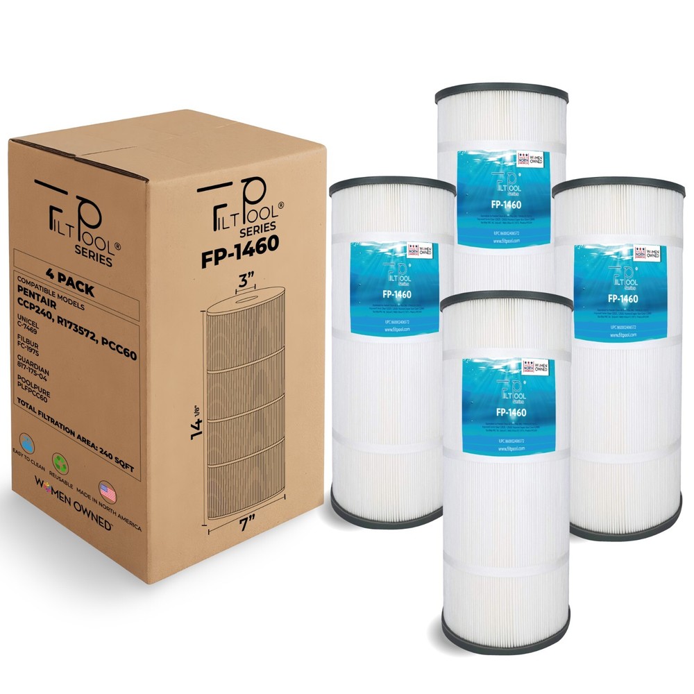 FP-1460 Filter Cartridge replace Pentair CCP240, R173572, PCC60, PLFPCC60, 4Pack