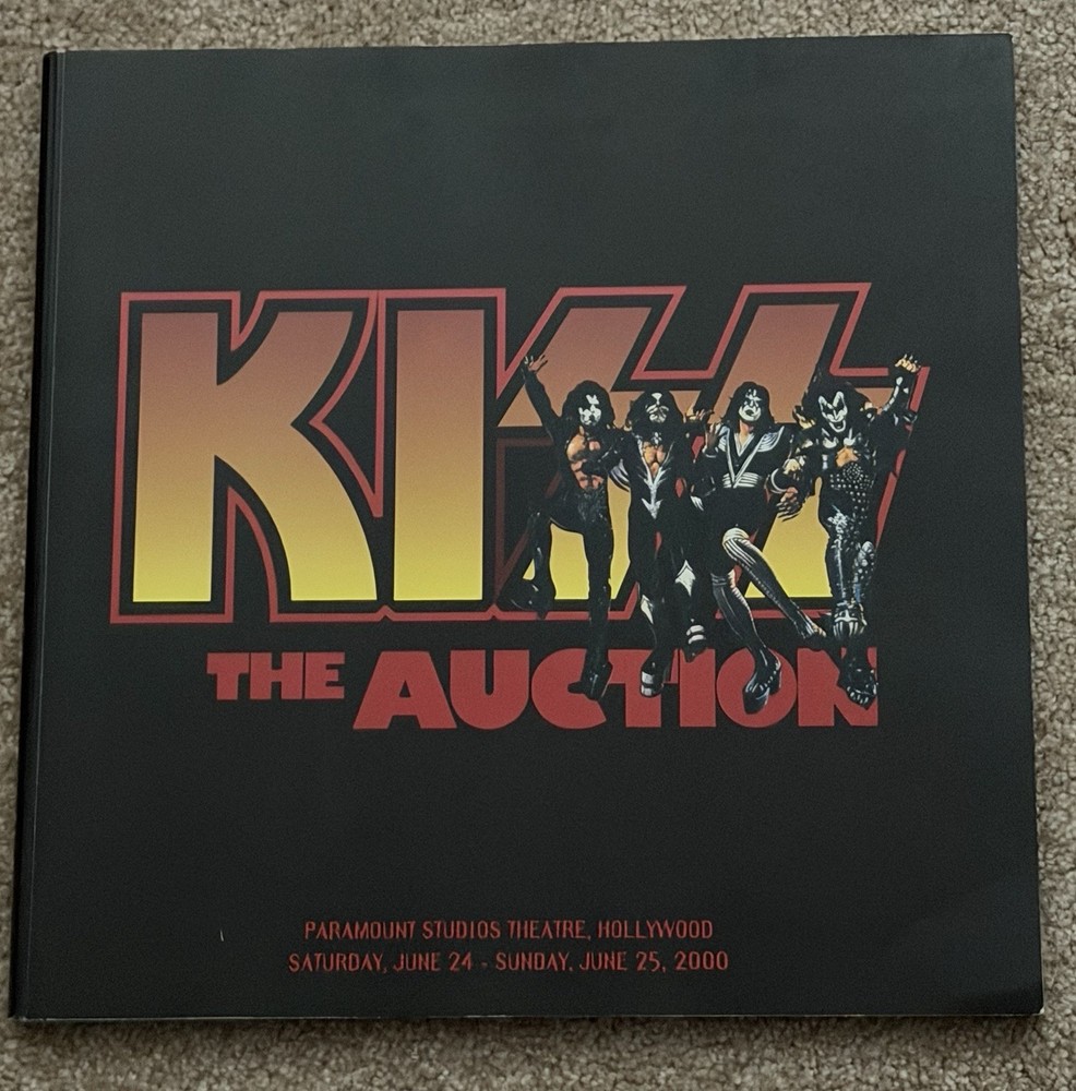 KISS 2000 Butterfield Auction Book and Auction Paddle Lot