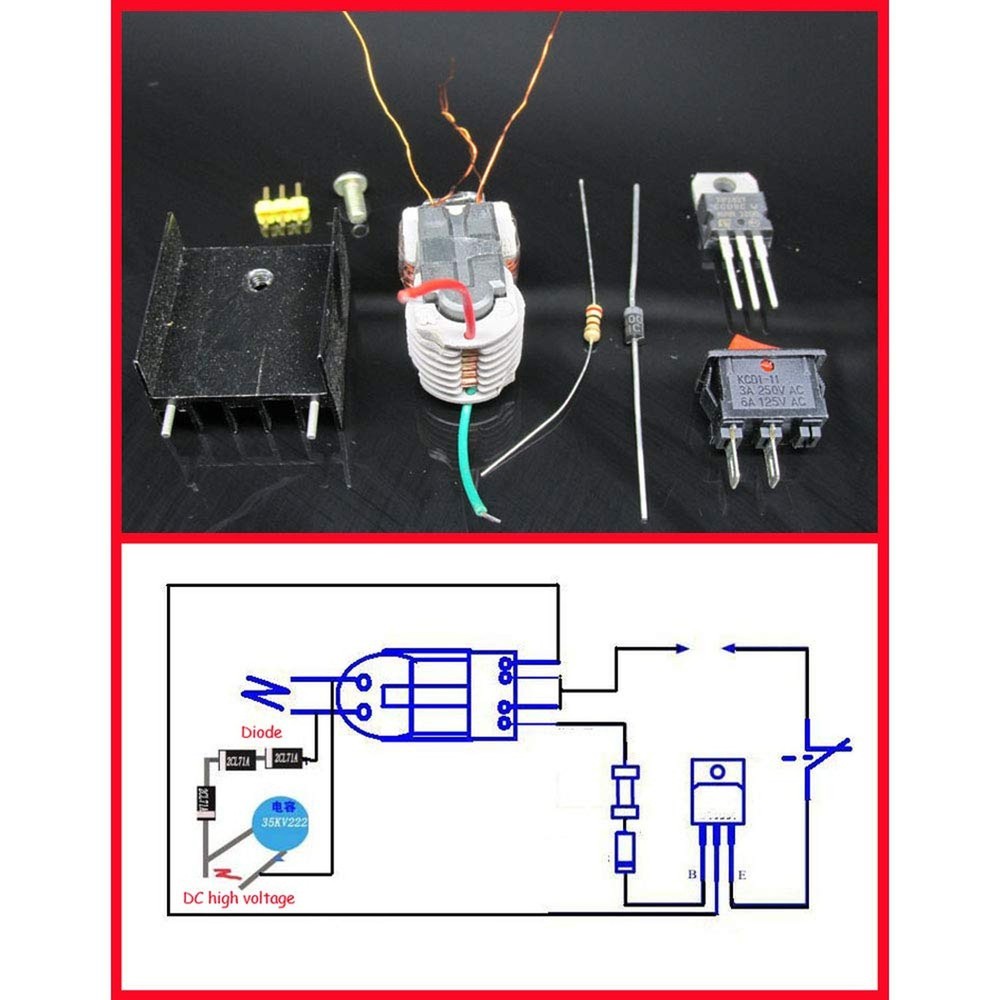 15KV Boost High Voltage Generator High Frequency Transformer Inverter Arc Ign...