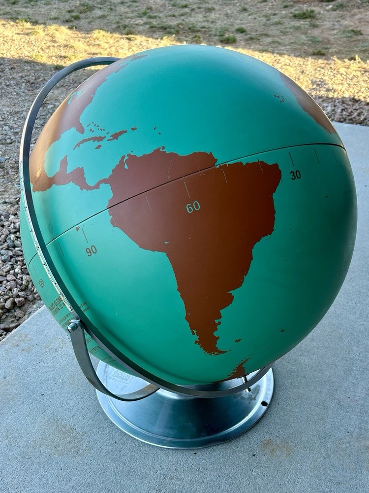 Large Vintage Military Project Globe - Nystrom 22”